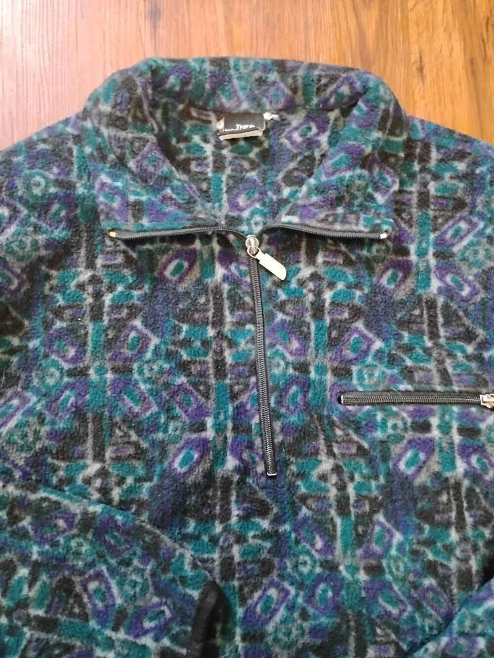 Vintage North Face Pattern Fleece Jacket Pullover